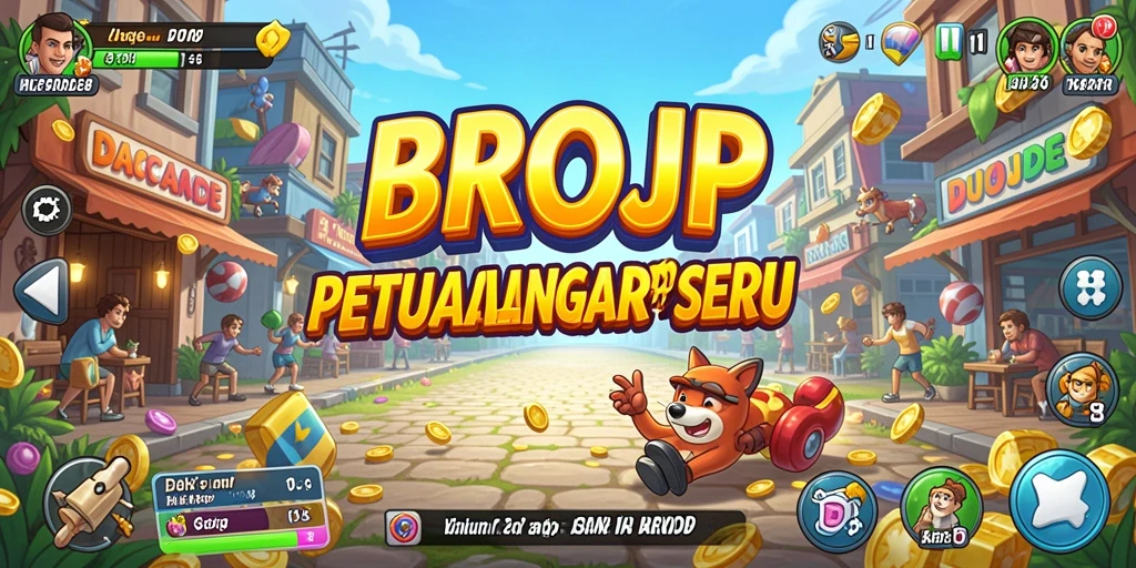 Tampilan gameplay BROJP yang seru dalam dunia Arcade.