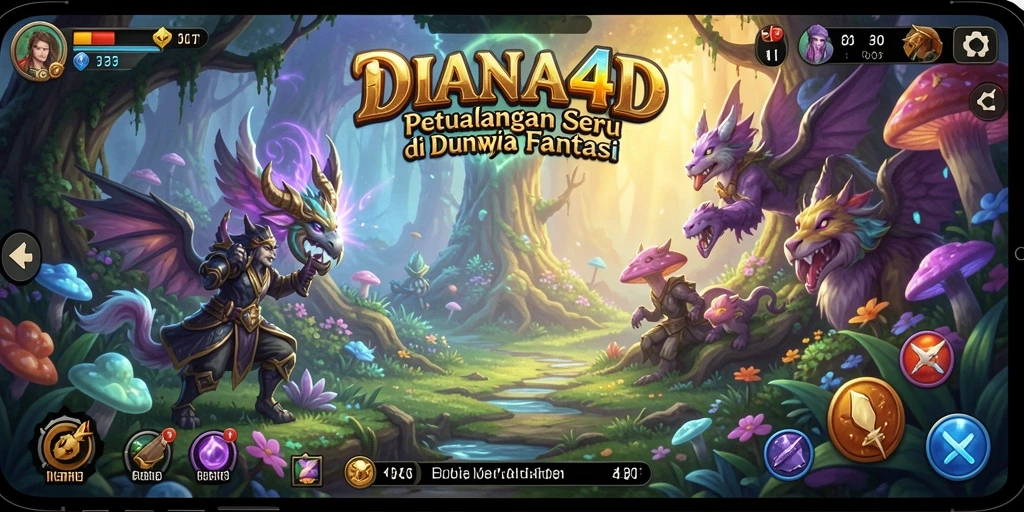 Tampilan gameplay DIANA4D yang penuh petualangan seru.