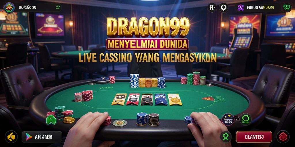 Menampilkan dealer langsung dan permainan kasino yang mendebarkan dalam DRAGON99.