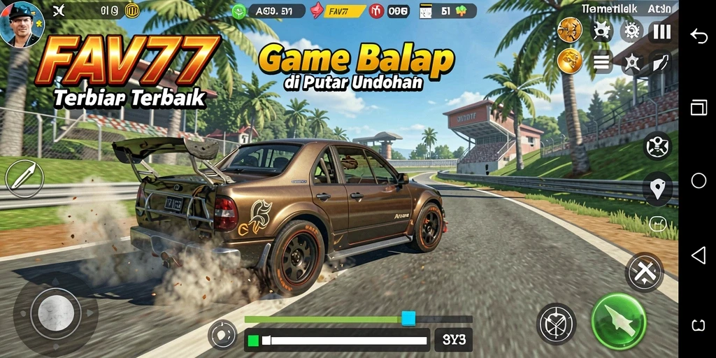 Tampilan gameplay FAV77 yang seru dan menegangkan saat balap.