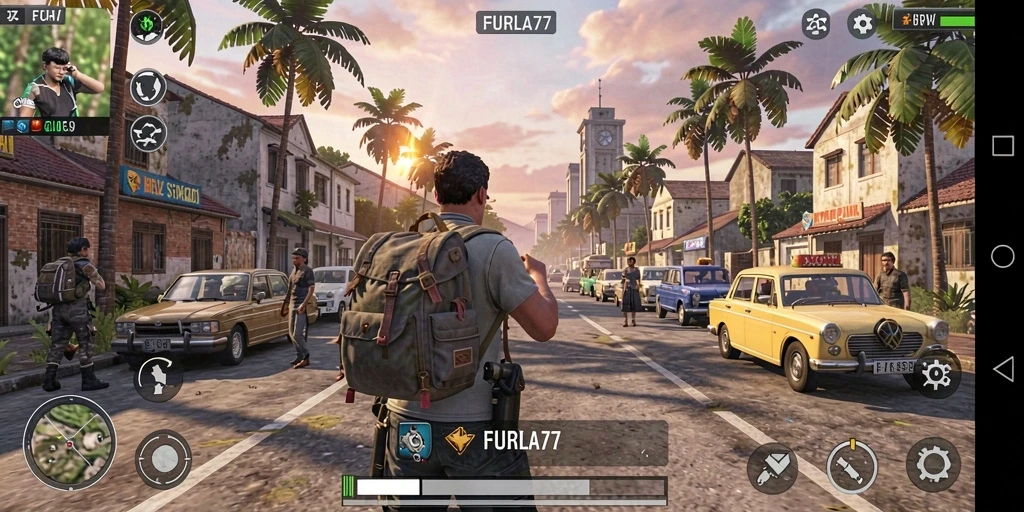 Screenshot gameplay FURLA77 dengan visual yang menarik.