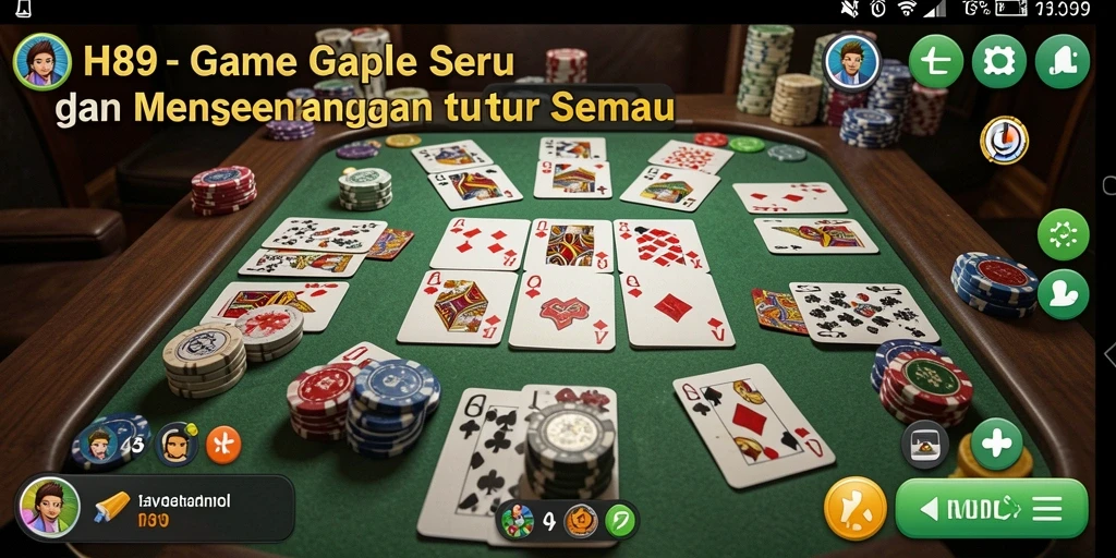 Screenshot H89 menampilkan gameplay seru dari permainan Gaple.