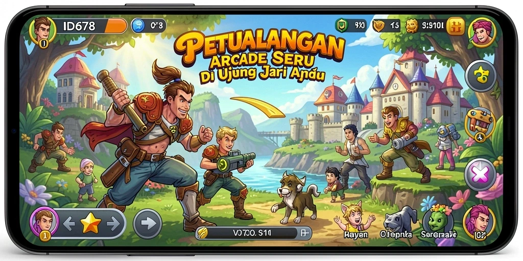 Screenshot utama dari gameplay ID678 yang penuh aksi.