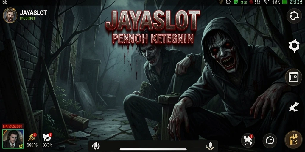 Tangkapan layar menampilkan suasana menyeramkan dalam JAYASLOT.