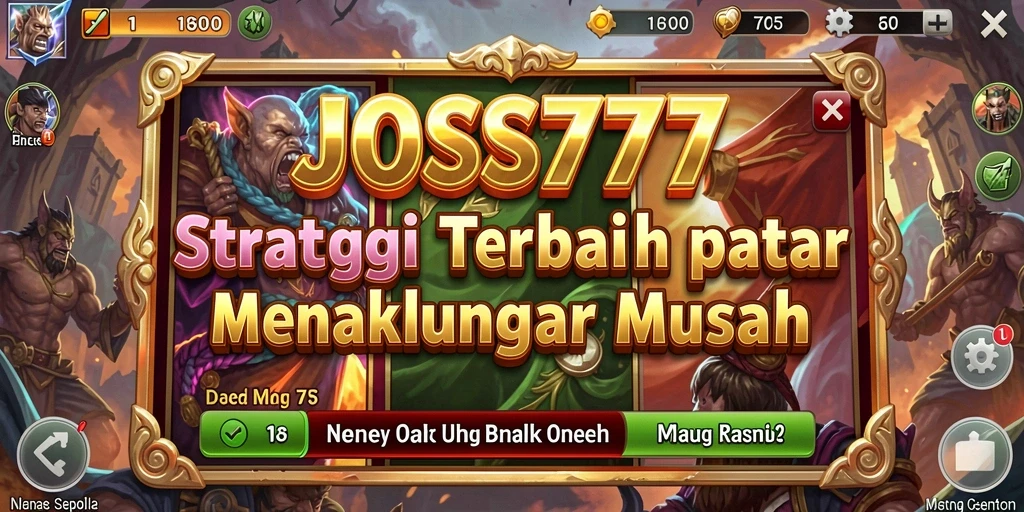 Tampilan menarik dari gameplay JOSS777 yang menegangkan dan strategis.
