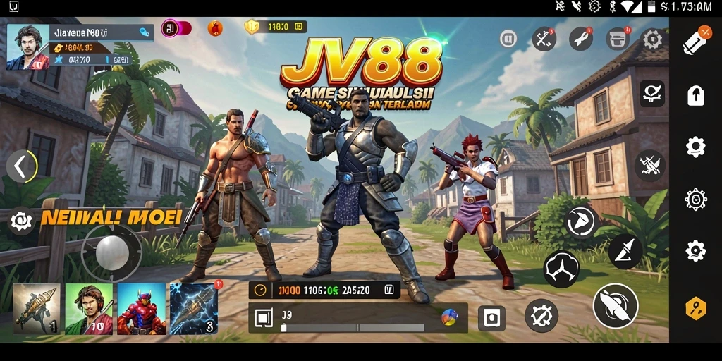 Tampilan gameplay JV88 yang menarik dan menakjubkan dalam simulasi.