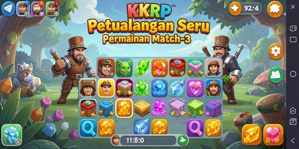 Tampilan seru dan menarik dari gameplay <strong>KKRP</strong> yang penuh warna.
