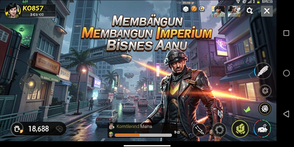 Screenshot utama menunjukkan gameplay yang mendalam dan menarik dalam KO857.