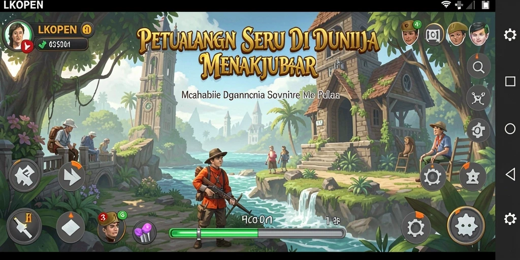 Tangkapan layar gameplay LKOPEN yang menampilkan petualangan yang mendebarkan.