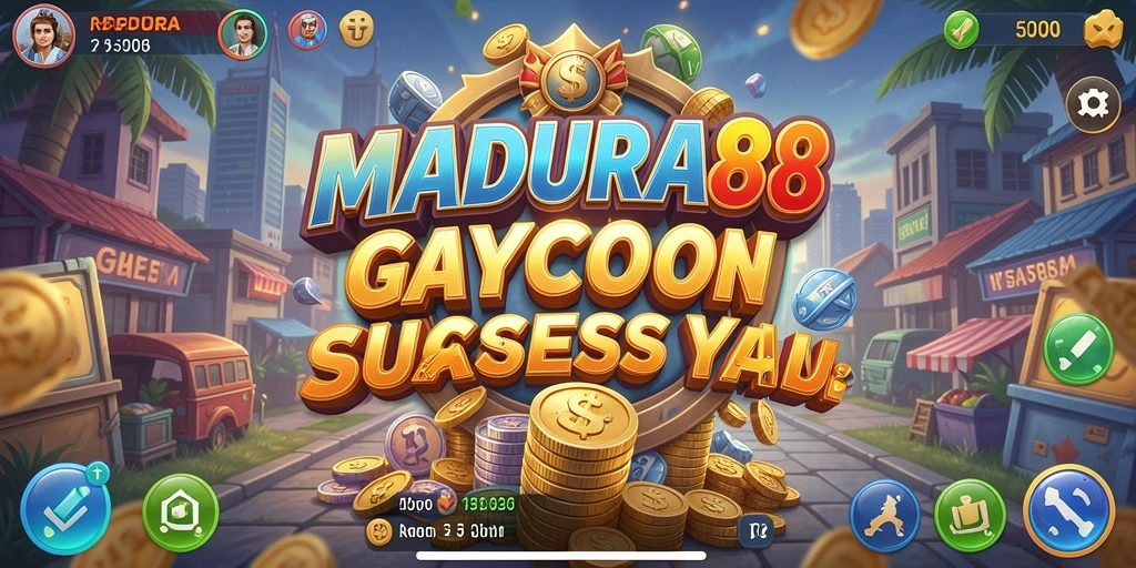Screenshot gameplay Tycoon di MADURA88 menunjukkan desain yang menarik.
