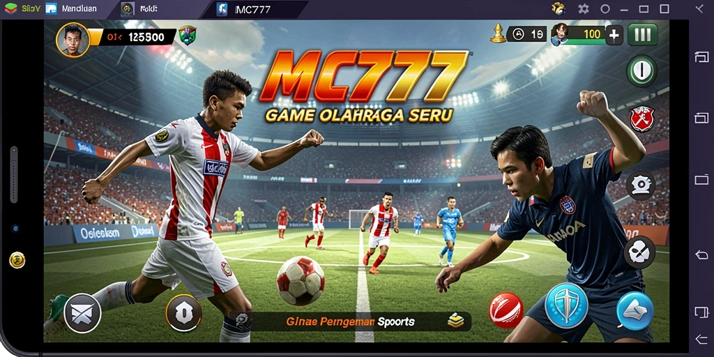 Tampilan gameplay mendebarkan dari MC777 dalam pertandingan olahraga.