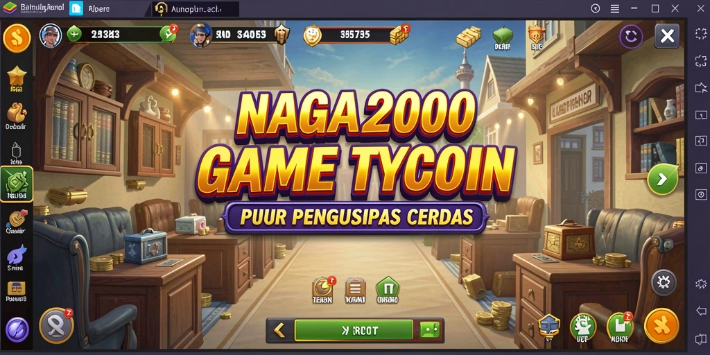 Screenshot gameplay NAGA2000 menampilkan momen pengelolaan bisnis yang menarik.