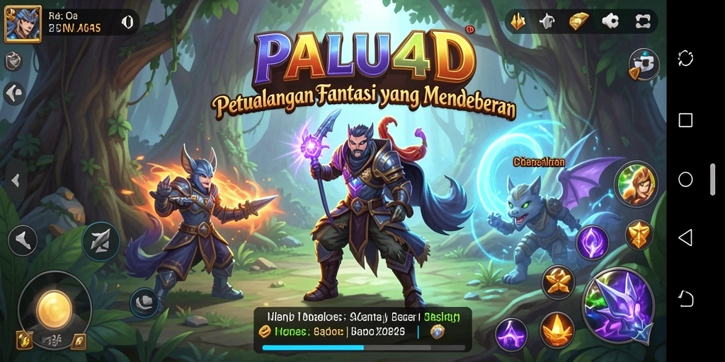 Screenshot utama PALU4D menampilkan aksi seru dalam petualangan RPG.