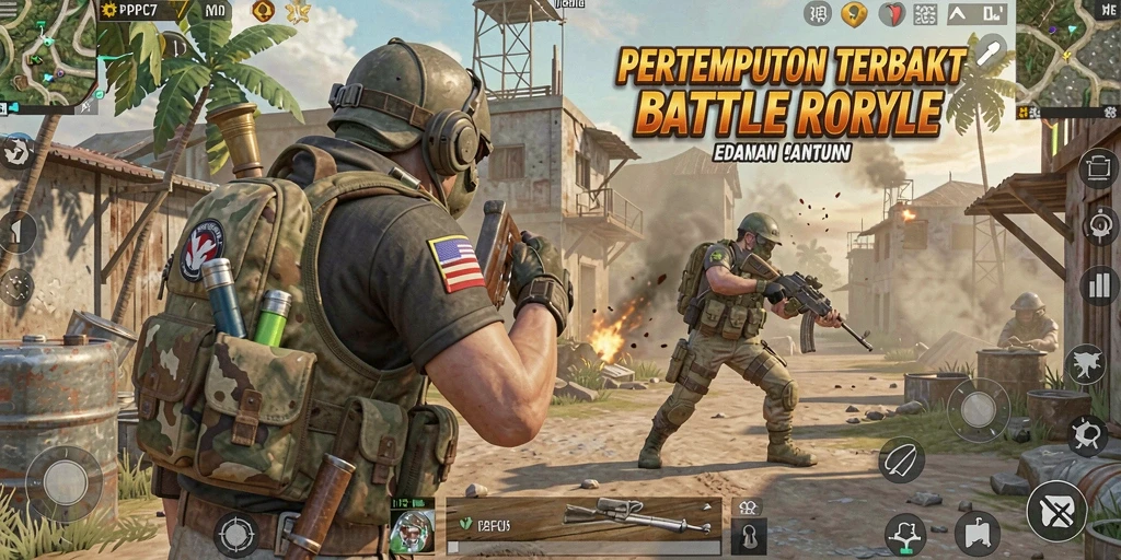 Gameplay seru dan mendebarkan dalam PCPC7 Battle Royale.