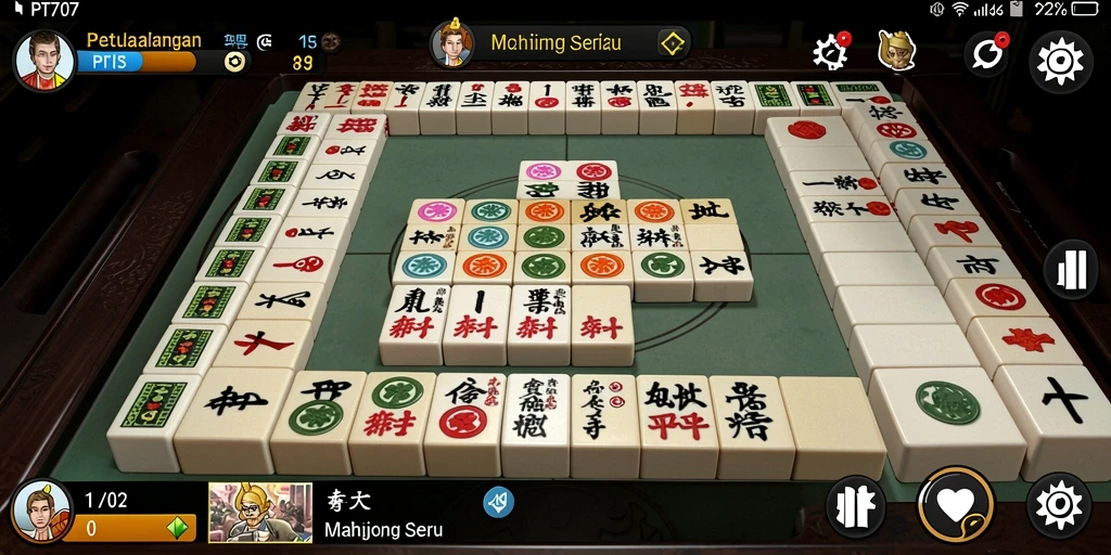 Tampilan menarik dari permainan Mahjong yang mengasyikkan.