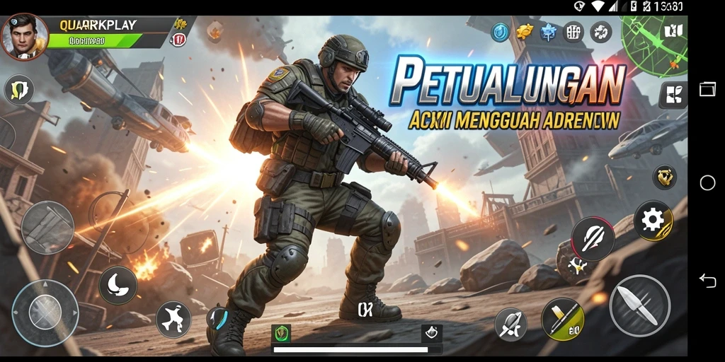 Gameplay seru dan menantang dalam QUARKPLAY.