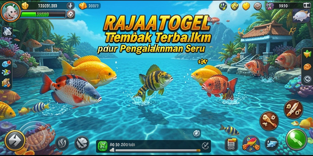 Screenshot gameplay RAJATOGEL menampilkan aksi seru menembak ikan.