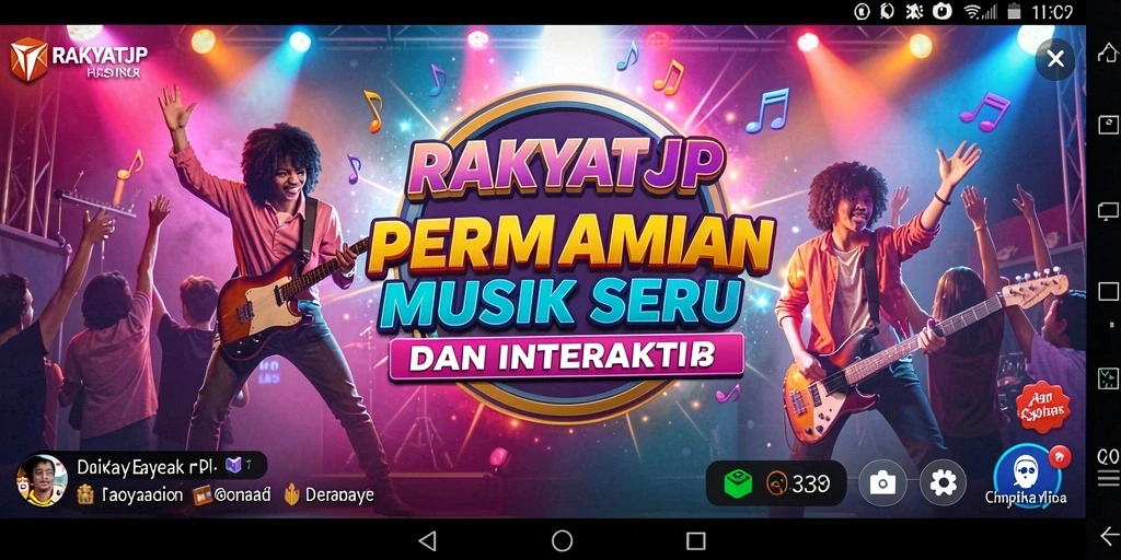 Tampilan gameplay RAKYATJP yang interaktif dan seru.