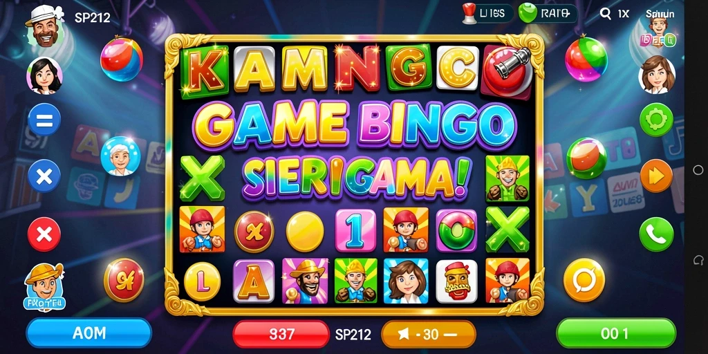 Gameplay Bingo yang penuh warna dan interaktif di SP212.