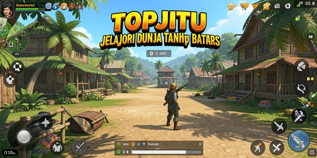 Tampilan gameplay yang menakjubkan dari dunia terbuka TOPJITU.