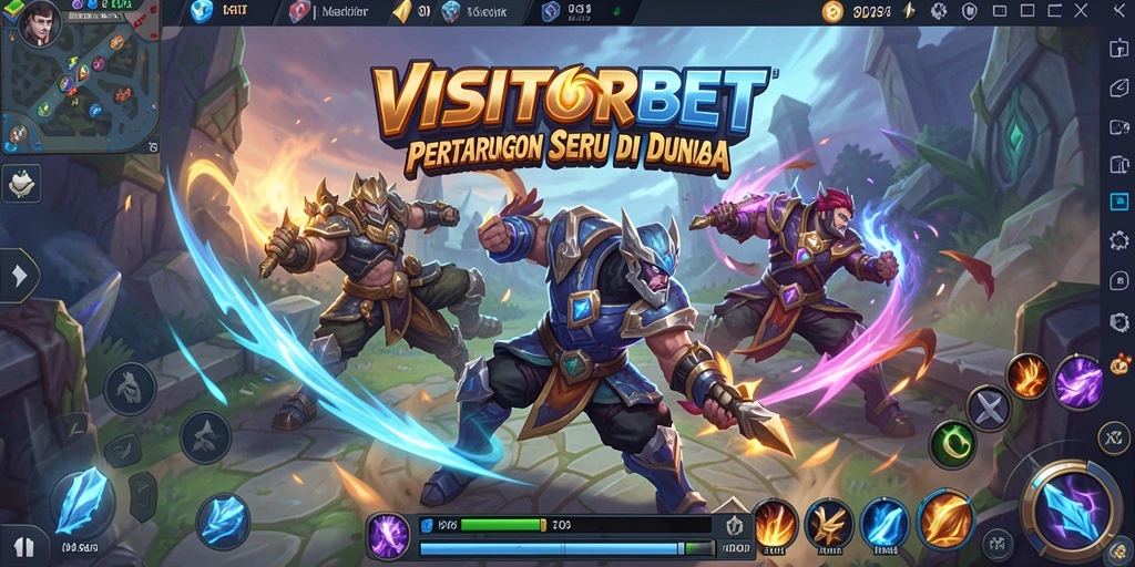 Tampilan gameplay seru di VISITORBET dengan aksi MOBA yang mendebarkan.