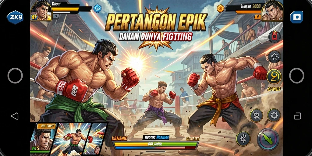 Tangkapan layar ZK9 menampilkan aksi pertarungan yang menegangkan dan karakter yang kuat.