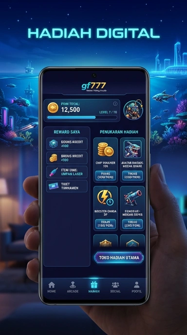 Tampilan utama aplikasi gf777 yang sederhana dan intuitif.